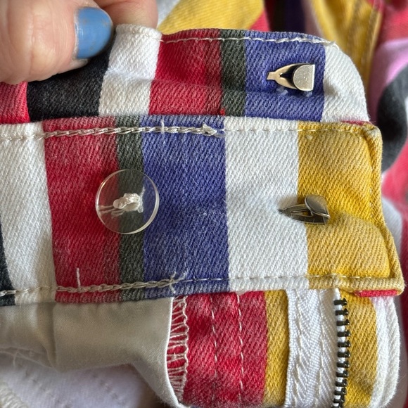 Express Dopamine Multicolor Striped High Waist Women's Shorts - Picture 5 of 9